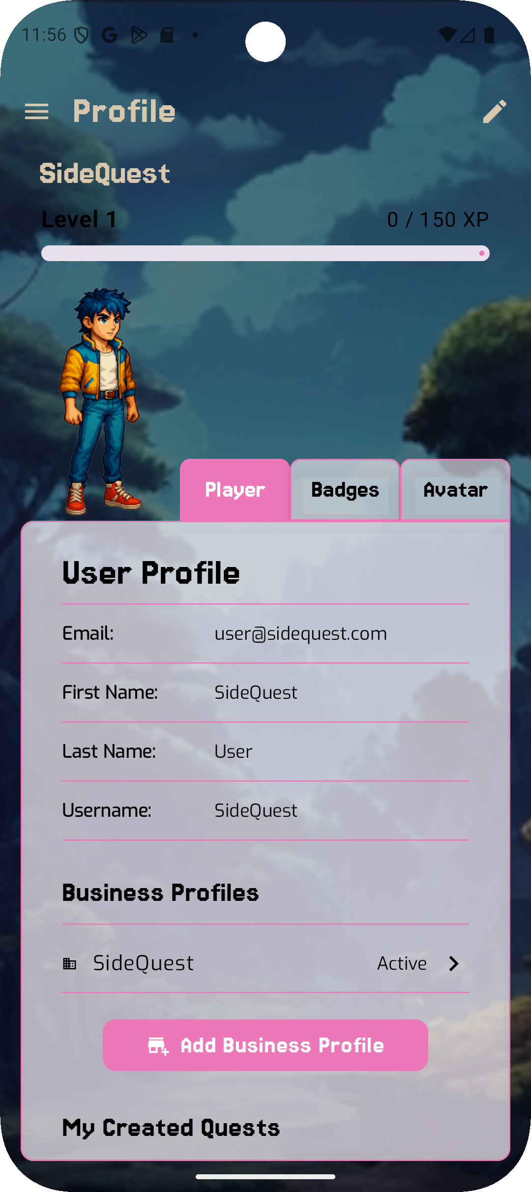 SideQuest App Screenshot 2